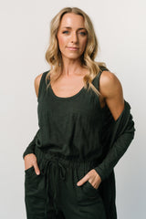 Janae Jumpsuit + Cardigan Set | Baltic Born Dark Green