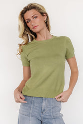 Hannah Knit Top | Baltic Born Light Olive