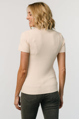 Edie Mock Neck Top | Baltic Born Cream