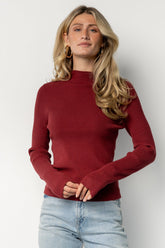 Ilsa Ribbed Sweater Top | Baltic Born Merlot