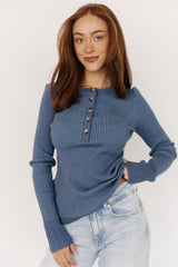 Stevie Ribbed Sweater | Baltic Born Blue