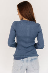 Stevie Ribbed Sweater | Baltic Born Blue