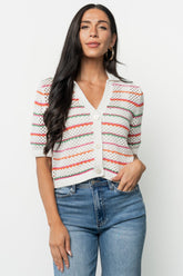 Viento Button Up Cardigan | Baltic Born Multi Stripe