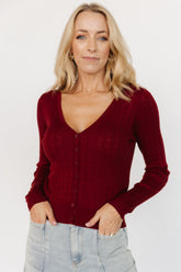 Heidi Pointelle Cardigan | Baltic Born Brick