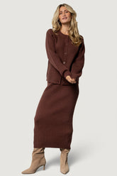 Blair Rib Knit Cardigan | Baltic Born Mahogany