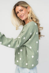 Cinder Cardigan | Baltic Born Sage + White Dot