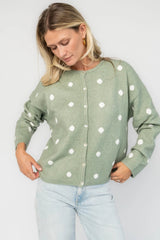 Cinder Cardigan | Baltic Born Sage + White Dot