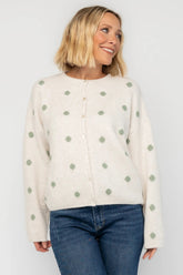 Cinder Cardigan | Baltic Born Ivory + Sage Dot