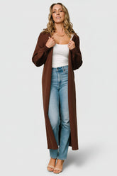 Ethel Long Cardigan | Baltic Born Dark Brown