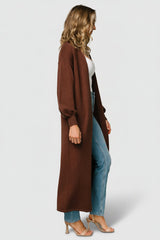 Ethel Long Cardigan | Baltic Born Dark Brown
