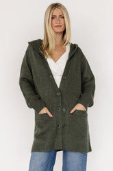 Katrine Hooded Cardigan | Baltic Born Green