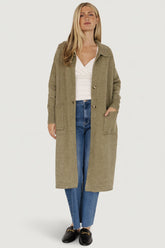 Ontario Long Button Cardigan | Baltic Born Olive
