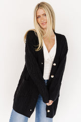 Alberta Cable Knit Cardigan | Baltic Born Black