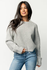 Zadie Striped Sweater | Baltic Born Ivory + Olive