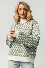 Hendrix Diamond Knit Sweater | Baltic Born Green