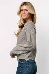 Zadie Striped Sweater | Baltic Born Ivory + Black