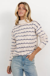 Hollis Knit Sweater | Baltic Born Ivory + Blue