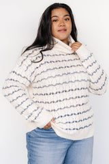 Hollis Knit Sweater | Baltic Born Ivory + Blue
