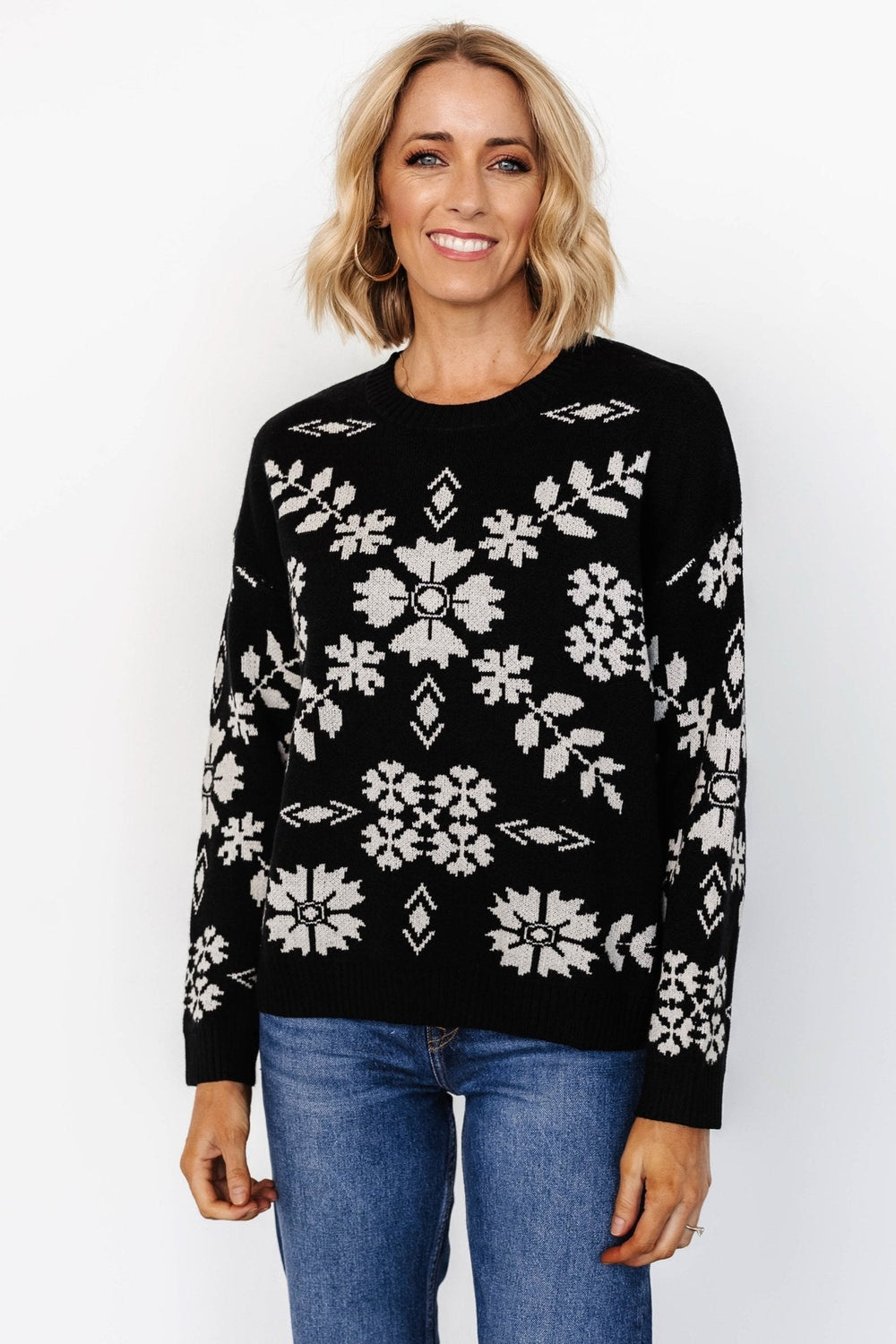 Elsa Sweater | Baltic Born Black + Off White