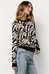 Petra Knit Sweater Top | Baltic Born Black + Ivory