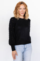 Devri Pointelle Sweater | Baltic Born Black