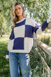 Jayda Sweater | Baltic Born Cream + Blue