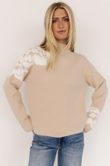 Oda Floral Sweater | Baltic Born Natural + Off White