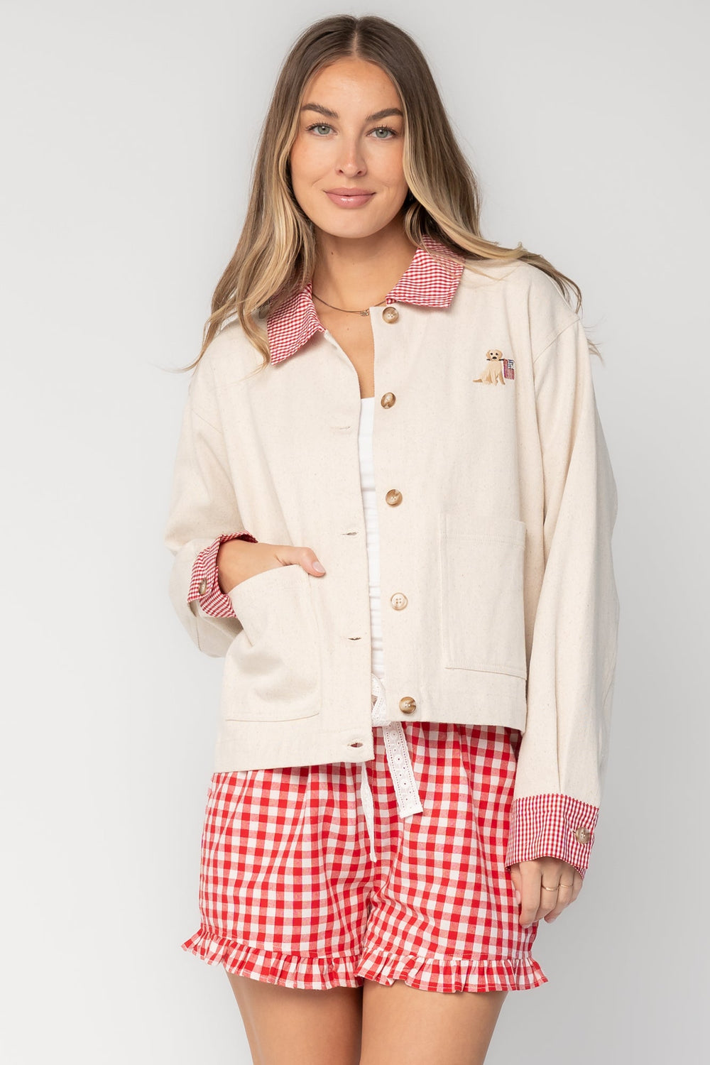 Scout Jacket | Baltic Born Ivory + Red Gingham