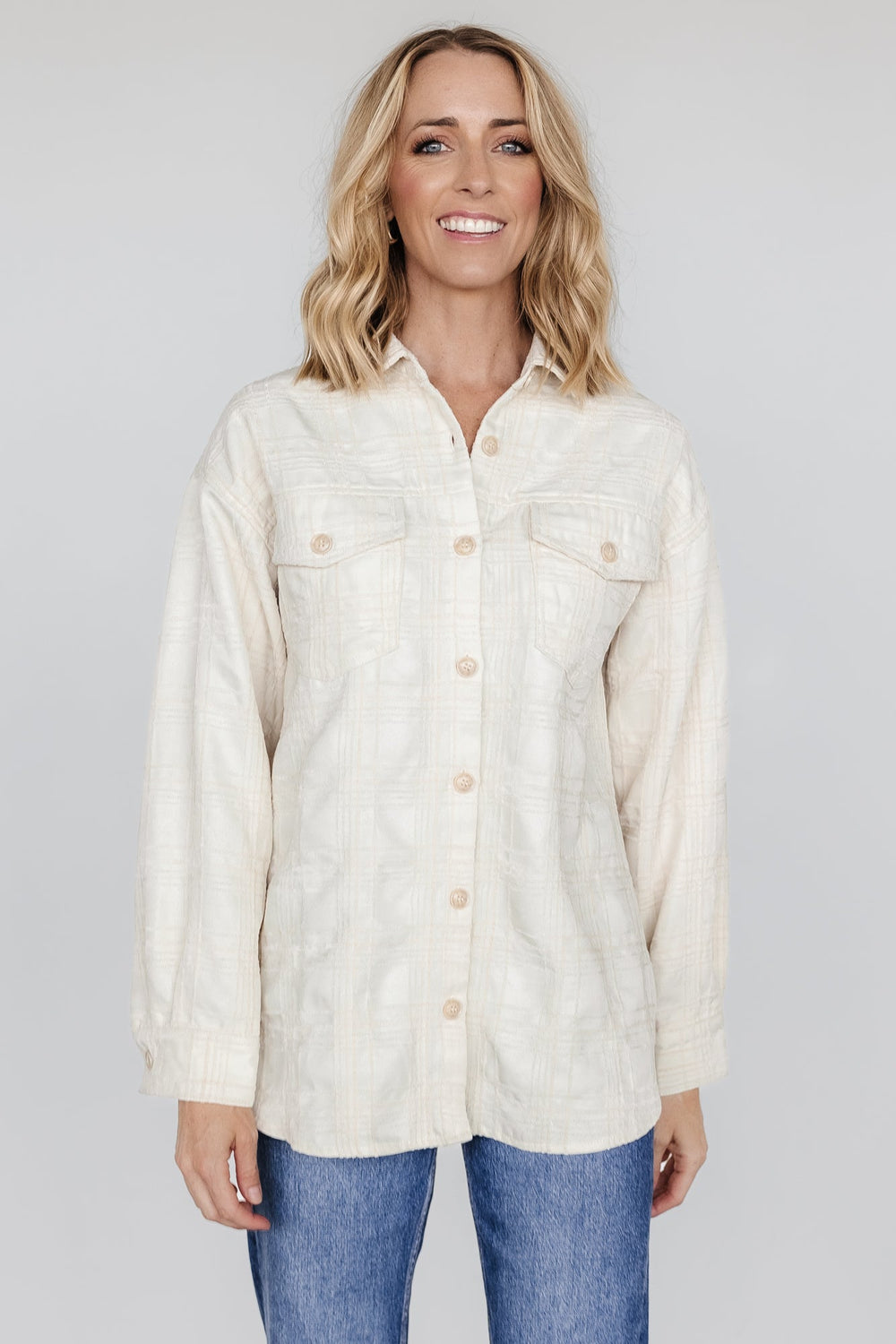 Joanna Plaid Shacket | Baltic Born Cream + Natural