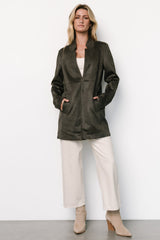 Queenie Faux Suede Jacket | Baltic Born Charcoal
