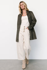 Queenie Faux Suede Jacket | Baltic Born Charcoal