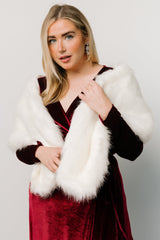Jovie Faux Fur Shawl | Baltic Born Pearl