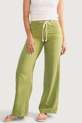 Mabel Mid Rise Soft Denim Pants | Baltic Born Green