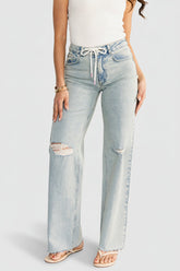 Ronda Mid Rise Ripped Jeans | Baltic Born Light Wash