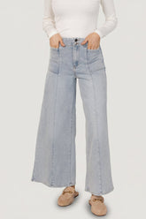 Emmi Mid Rise Wide Leg Jeans | Baltic Born Light Wash