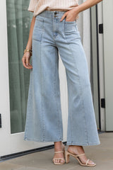 Emmi Mid Rise Wide Leg Jeans | Baltic Born Light Wash