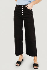 Georgie High Rise Wide Leg Jeans | Baltic Born Black