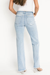 Allure High Rise Straight Jeans | Baltic Born Light Wash