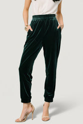 Archie Velvet Jogger Pants | Baltic Born Dark Green