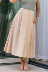 Katie Pleated Midi Skirt | Baltic Born Natural