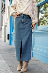 Aleksa Denim Midi Skirt | Baltic Born Medium Wash