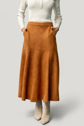 Tona Faux Suede Skirt | Baltic Born Camel
