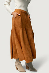 Tona Faux Suede Skirt | Baltic Born Camel