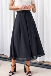 Katie Pleated Midi Skirt | Baltic Born Black