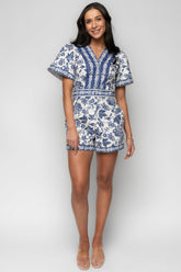 Rafaela Romper | Baltic Born Blue Print