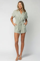 Winnie Romper | Baltic Born Light Sage