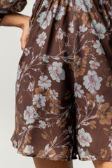 Amalia Romper | Baltic Born Brown Multi Floral