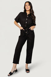 Dallas Button Up Jumpsuit | Baltic Born Black