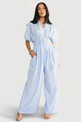 Sariah Jumpsuit | Baltic Born Blue Stripe