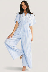 Sariah Jumpsuit | Baltic Born Blue Stripe